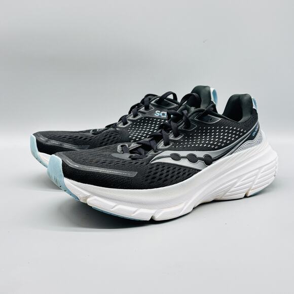 Saucony Shoes Womens 9.5 Black White Guide 17 Mesh Athletic Running Sneakers - Picture 3 of 10
